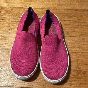 Girls hot pink Rothy sneakers